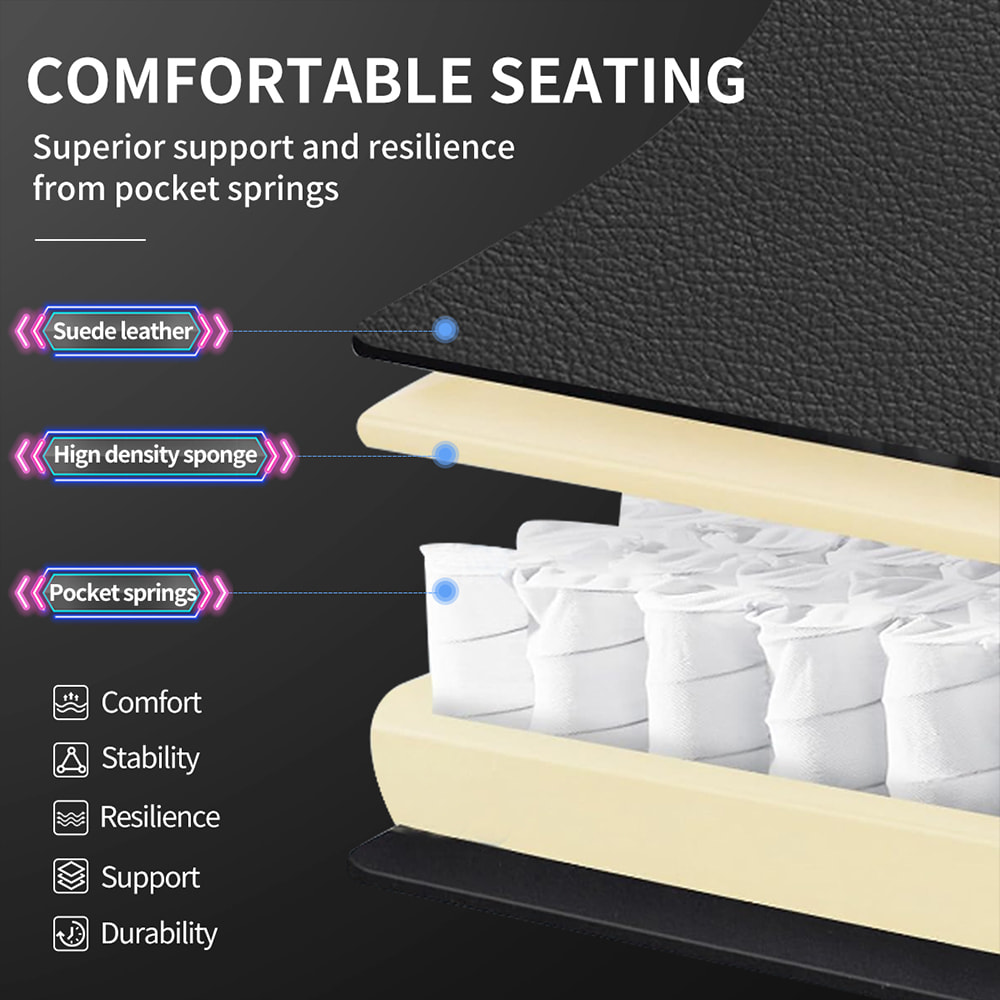 PU Leather Fabric Gaming Chair, Esports Chair na May Multi-color Adjustable RGB Lights, USB Powered, Remote Control PU Leather Fabric Gaming Chair, Esports Chair na May Multi-color Adjustable RGB Lights, USB Powered, Remote Control